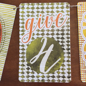Bunting Banner-Give Thanks
