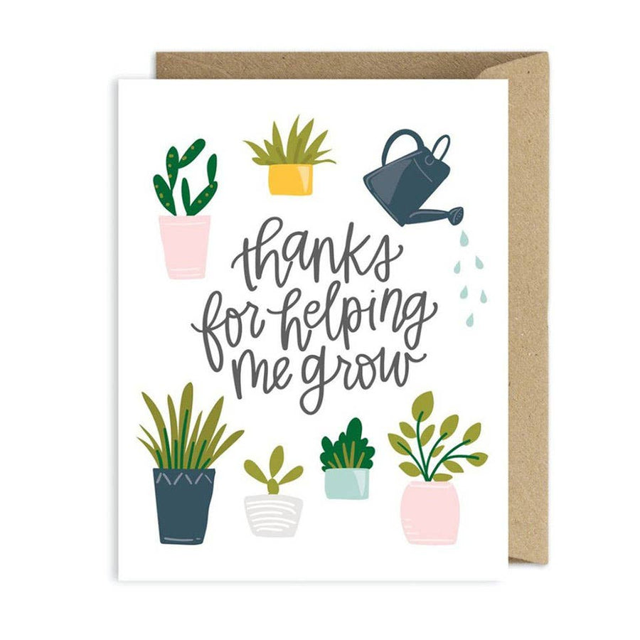 Thanks for Helping Me Grow Thank You Greeting Card