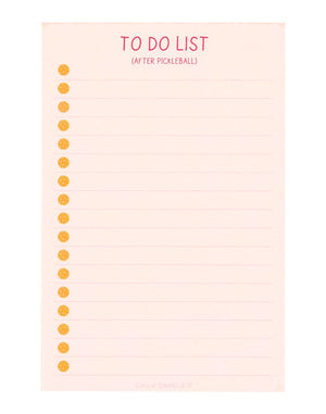 To Do List After Pickleball Notepad