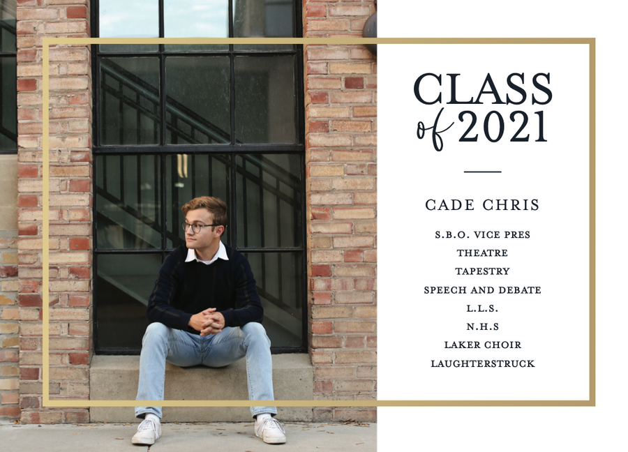 Graduation Card Back//Cade