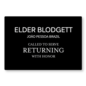 Elder Missionary Tag//Airport Poster