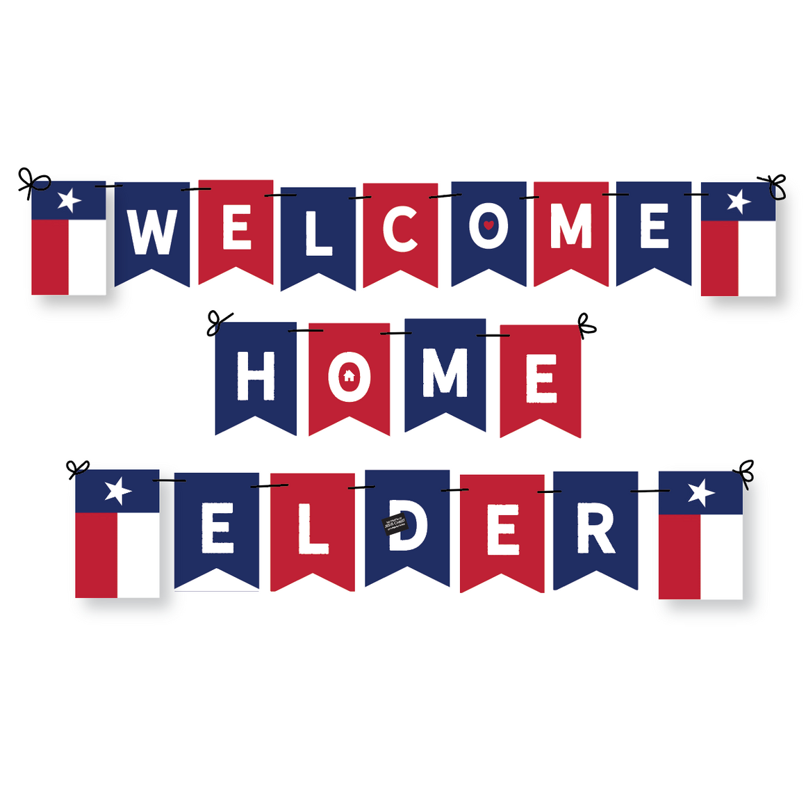 Elder Missionary Welcome Home//Bunting Banner