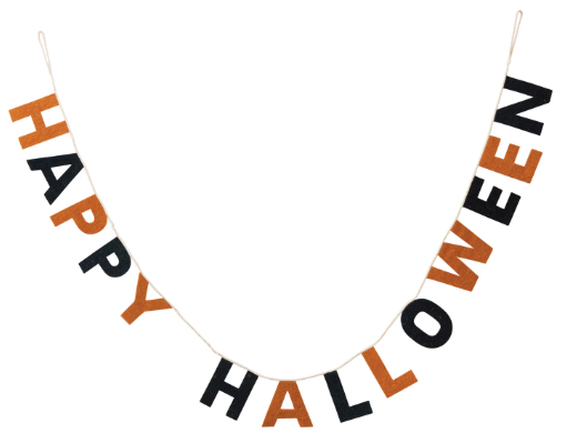 Wool Felt Happy Halloween Banner