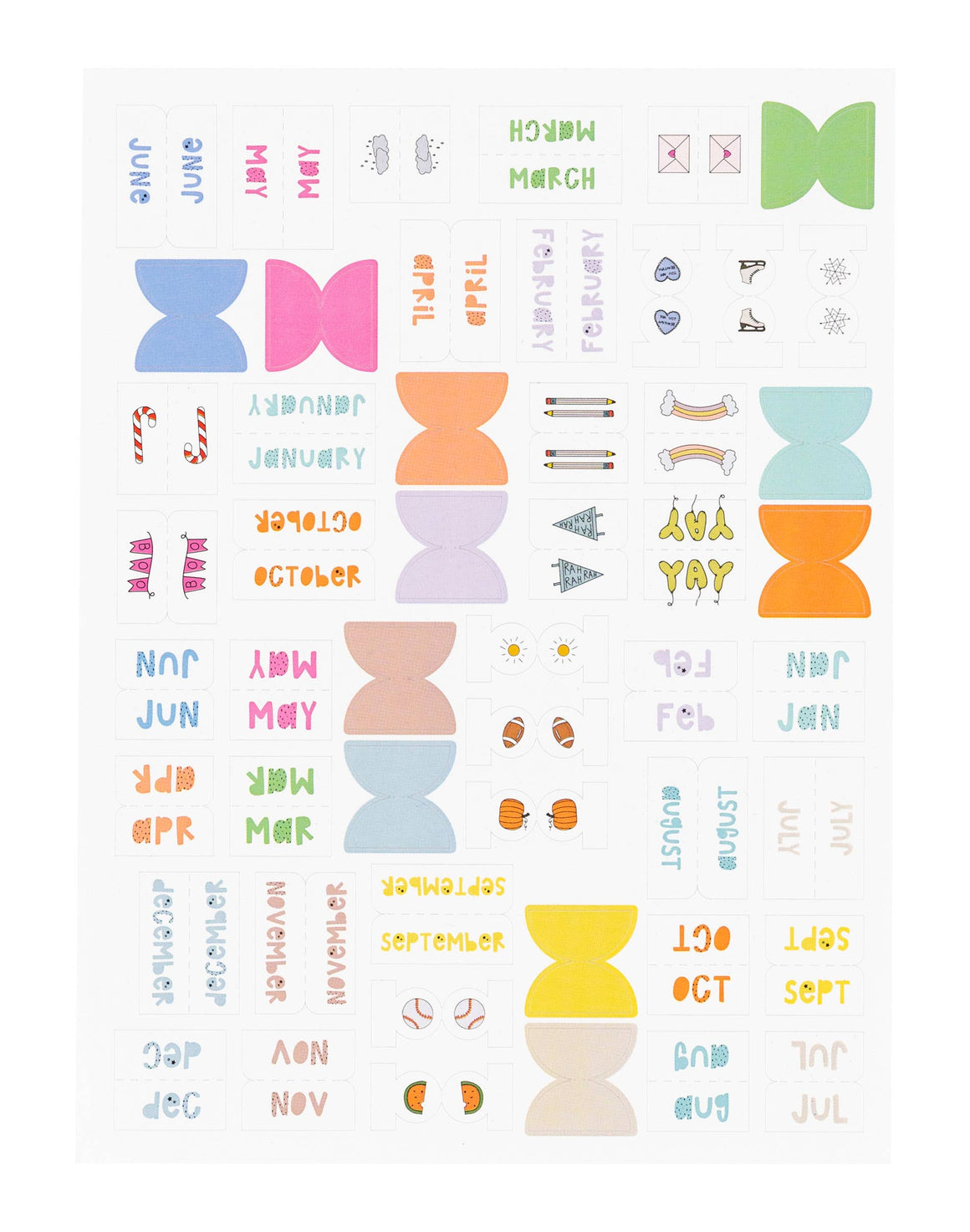 Month Tab Stickers