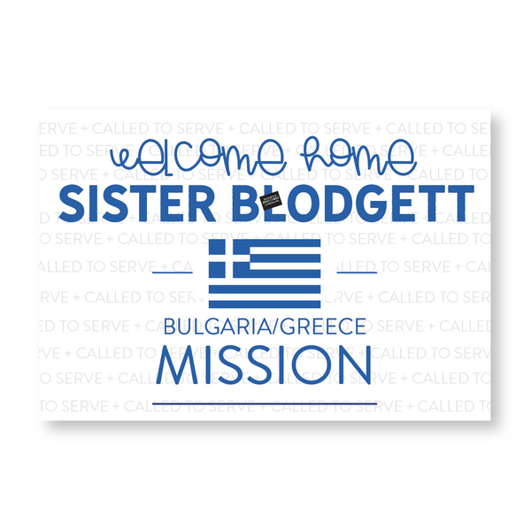 Sister Missionary Welcome Home C//Airport Poster - Stone Mountain Press