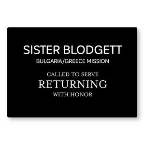 Sister Missionary Tag//Airport Poster