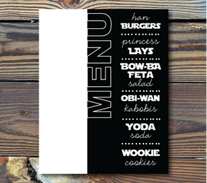 Table Menu-Together We Can Rule the Galaxy(Star Wars)