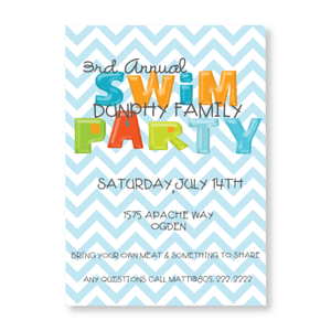 Party Invitations-Just Keep Swimming