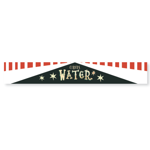 Circus Water Bottle Label