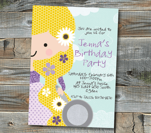 Patchwork Princess Birthday Invitation