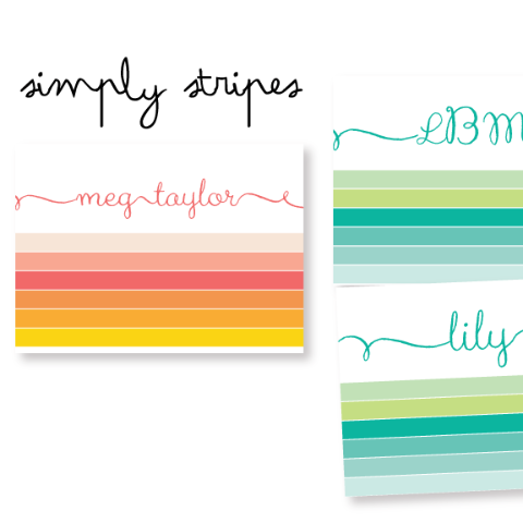notecards-simply stripes