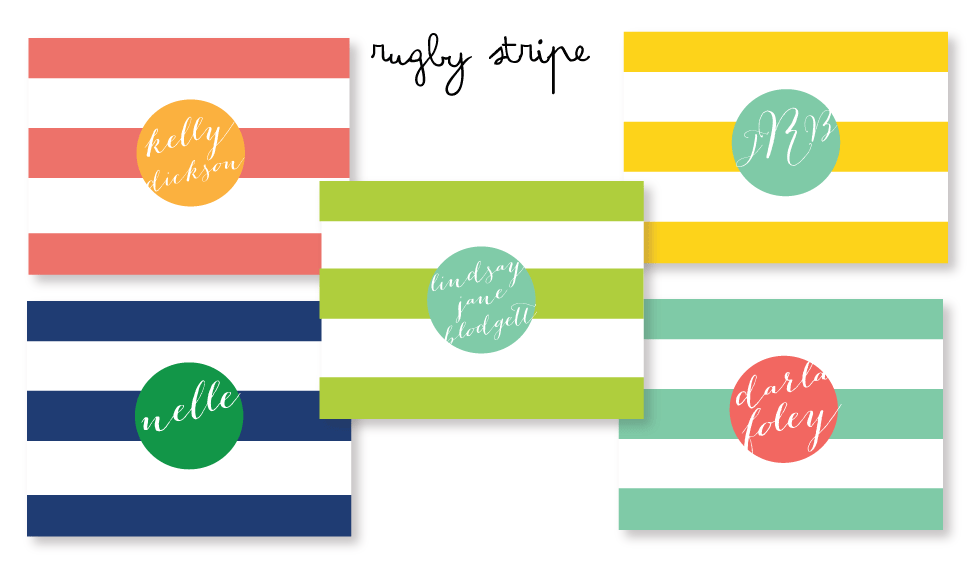notecards-rugby stripe
