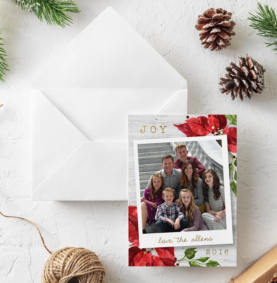 Holiday Card-Poinsettia