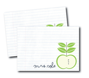 notecards-an apple for the teacher
