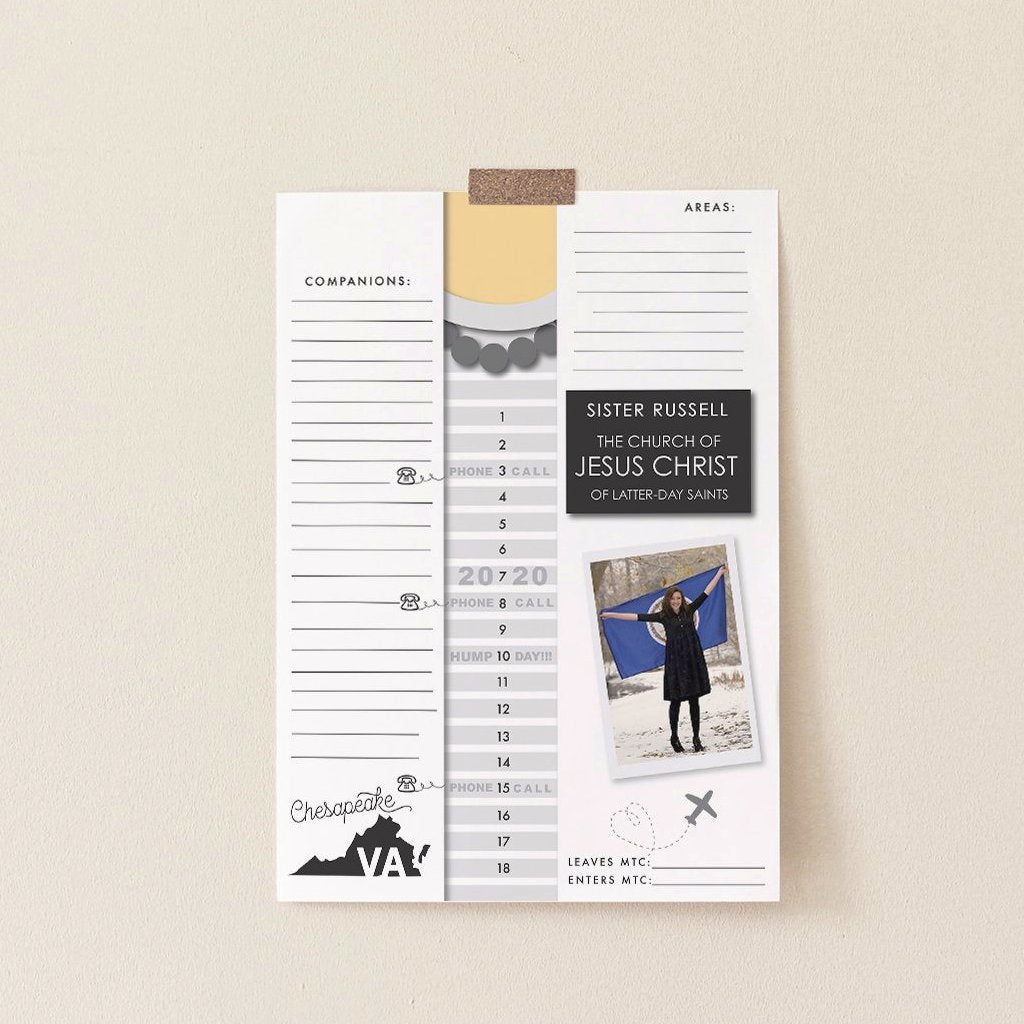 Poster-Missionary Countdown (Sister) - Stone Mountain Press