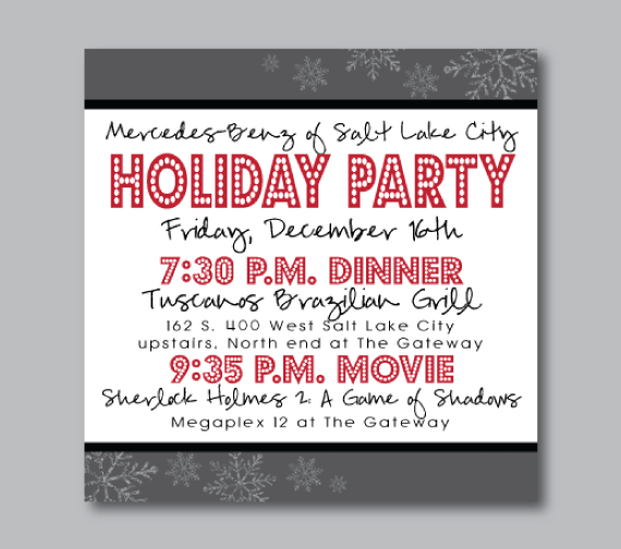 Party Invitations-Eat Drink and Be Merry